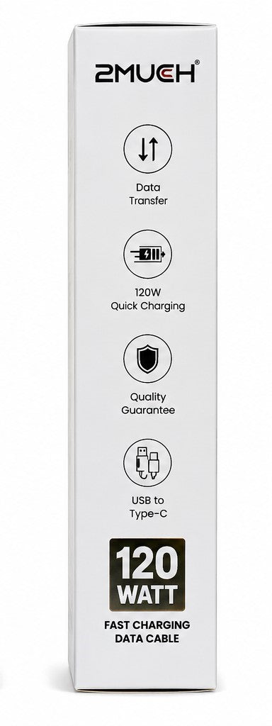 2Much Fusion 120W Type-C Fast Charging Data Cable (5 Pcs Pack)