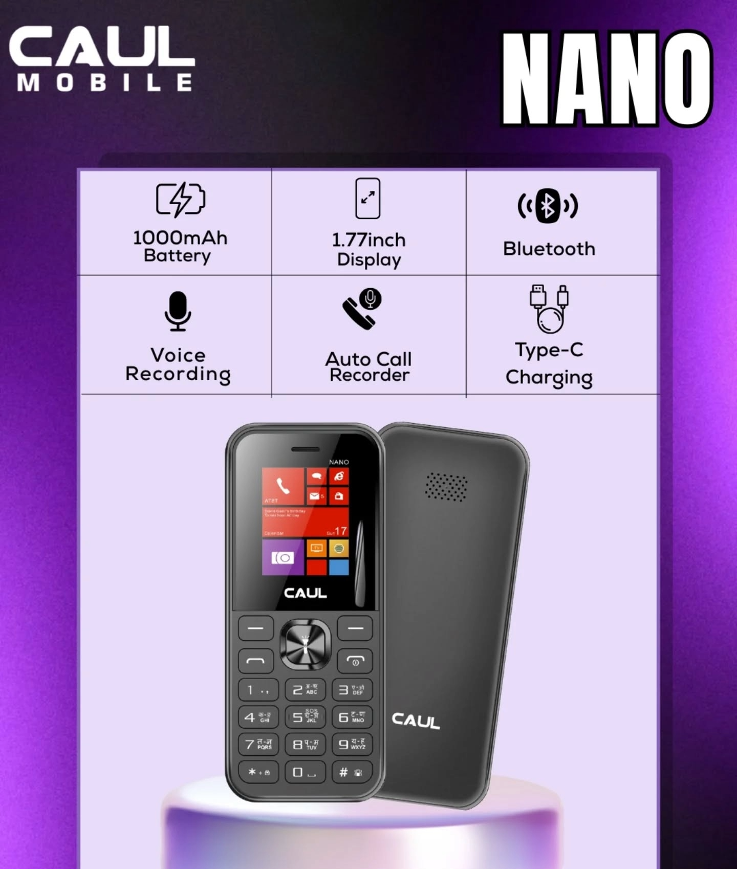 Caul Nano-C Type Feature Phone