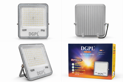 100W LED Flood Light for Outdoor & Parking | IP66 Waterproof