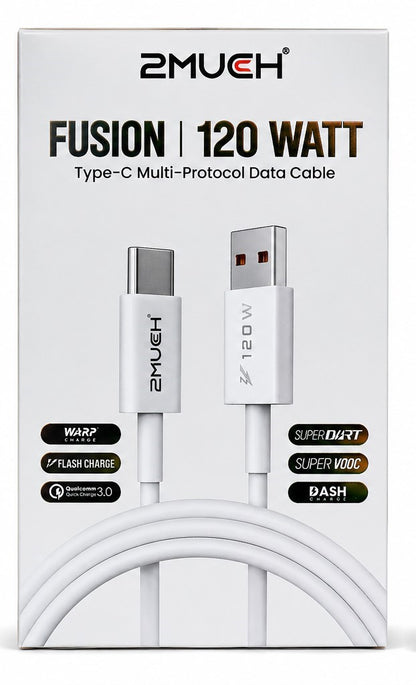 2Much Fusion 120W Type-C Fast Charging Data Cable (5 Pcs Pack)