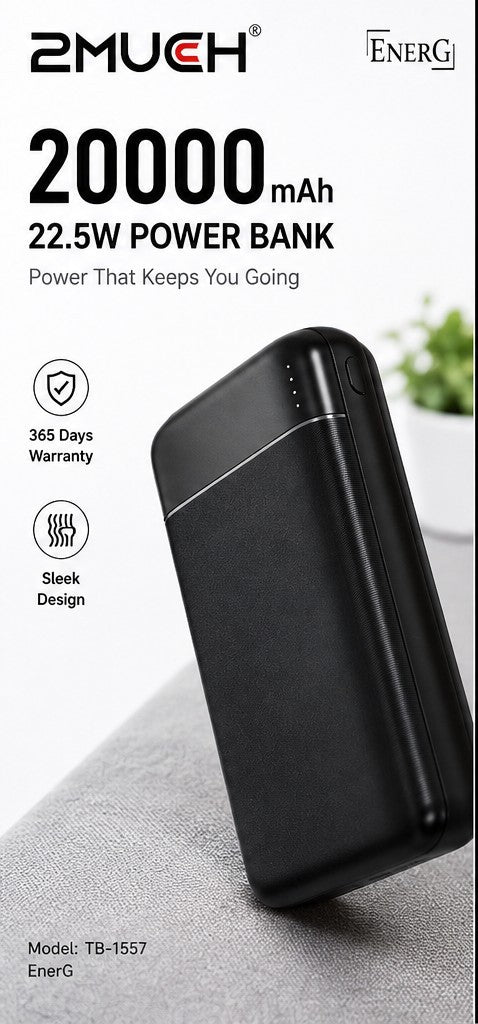 2Much EnerG TB-1557 20000mAh 22.5W Fast Charging Power Bank