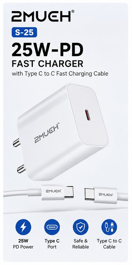 2MUCH S-25 25W PD Charger Type-C Fast Charger