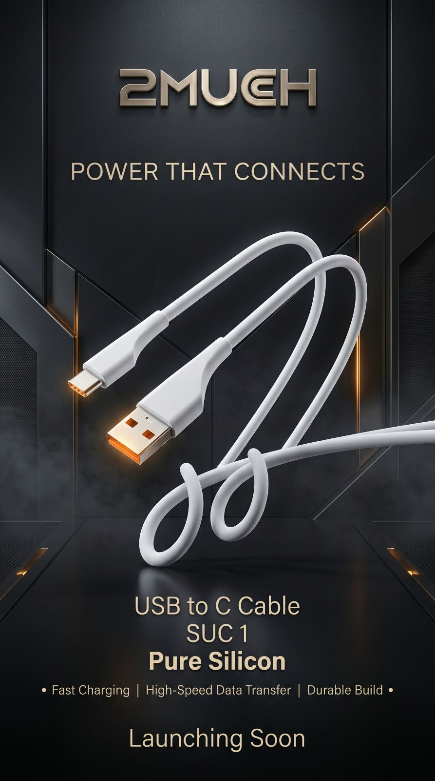 2MUCH 100W USB-A to Type-C Silicon Fast Charging Cable (SUC1)