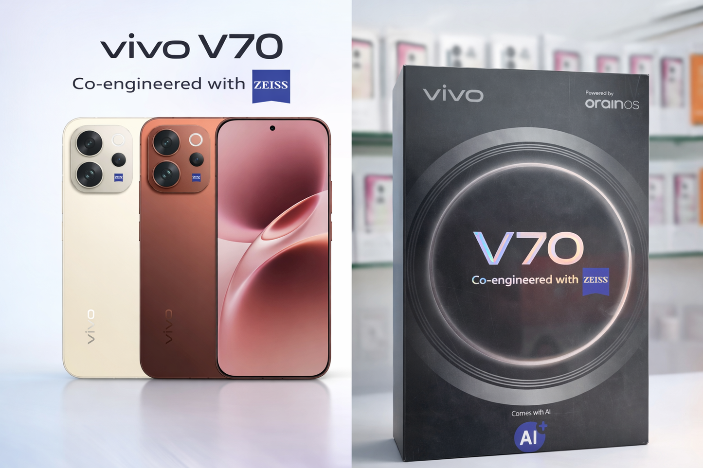 Vivo V70 5G (8GB RAM + 256GB Storage) | ZEISS Camera