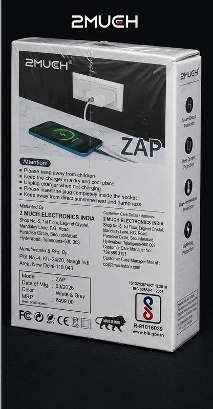 2Much ZAP 15W Charger with Micro USB Cable (5 Pc Pack)